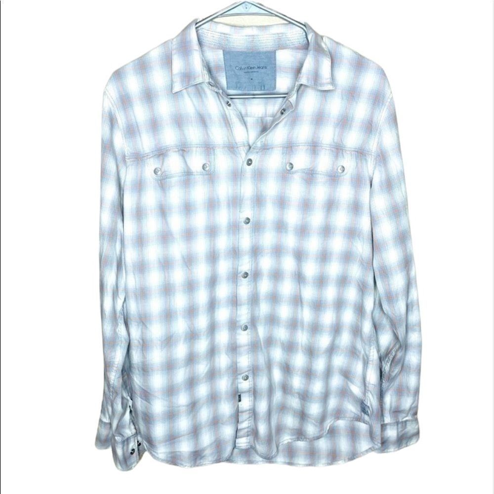 Calvin Klein Long Sleeve Plaid Button Down Shirt